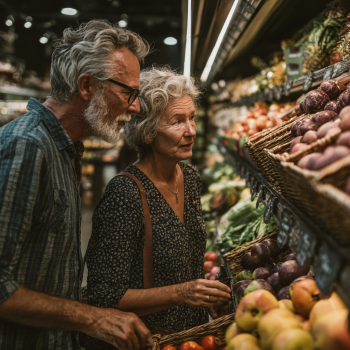 Усмихнати възрастни хора